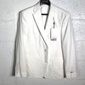 Bar III Men's Slim-Fit Linen Blend Suit Jacket White 38S $360